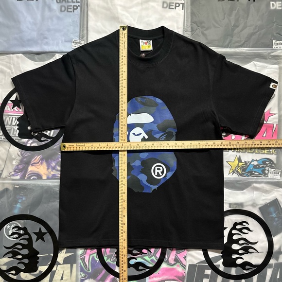 BAPE Blue Camo Big Ape Head Tee ‘Black’ - Picture 2 of 6